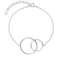wholesale S925 Sterling Silver Women's Bracelet, Cross-Border Hot Pick Minimalist Circle Interlocking Möbius Fashionable Round Ring Hand Accessory-0-0