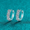 S925 Sterling Silver Geometric Moissanite Stud Earrings for Women-0-4