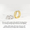wholesale S925 Sterling Silver INS Minimalist Double-Layer Line Ear Cuffs for Women, Hypoallergenic-0-3