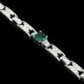 wholesale 925 Silver Gold-Plated Bracelet with High-Carbon Diamond Muzo Green Art Deco Antique Versatile Jewelry for Women-0-4