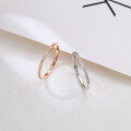 wholesale S925 Sterling Silver Rose Gold Plated Diamond Accent Stackable Ring for Women Wholesale-0-3