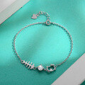 wholesale S925 Cross-Border Wholesale Moissanite Cat and Fish Bracelet, Personalized Fashion Accessory, Minimalist Versatile Bracelet for Women-0-0