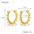 wholesale Metal S925 sterling silver earrings, cross-border foreign trade hot-selling minimalistbeadhoop earrings, versatile andwholesale-0-5