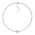 wholesale S925 Sterling Silver Trendy Tank Chain Cylinder Necklace InsDesign Punk Collarbone Chain Women's Jewelry-0-4