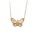 wholesale S925 Sterling Silver Red Elk Full-body Necklace, New Style Trendy Slimming Exquisite Butterfly Collarbone Chain, High-end Luxury Accessory-0-4
