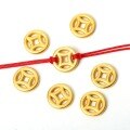 wholesale Antique gold-plated copper, vintage coin spacer beads, Vietnamese gold sand, copper coin fortune beads, pure copper DIY bracelet accessories-0-1