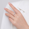 wholesale S925 Sterling Silver Moissanite Sweetheart Ring for Women, Small and Fashionable Korean Style, Adorable and Versatile Heart-shaped Band-0-3