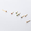 wholesale S925 Sterling Silver Nalan Mini Colorful Diamond Earrings for Healing Ear Piercing, Sleep-Friendly, Student Petite Ear Accessories M00330-0-0