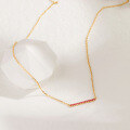 wholesale 10k Gold Japanese Retro Minimalist Style Ruby Necklace, Jewelry Source Manufacturer Wholesale-0-2