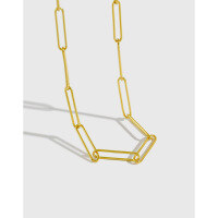 wholesale S925 Sterling Silver 058 Korean Version Ins Small and Minimalist New Chain Necklace Women Choker Necklace-Silver 925 silver