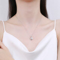 S925 Sterling Silver Moissanite Dolphin Pendant Necklace-0-2