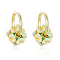 wholesale 14K gold original heavy-duty Dunhuang-style new Chinese-style earrings for women, high-end Christmas gift-0-4