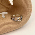 wholesale Metal Rope Knot Ring for Women, Vintage Retro Fashion Adjustable Statement Boho Wholesale-0-2