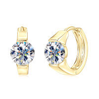S925 Sterling Silver 1-Carat Moissanite Ear Cuffs, Minimalist & Versatile.-Simple and unique earrings [K gold]  925 silver
