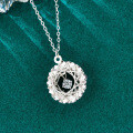 S925 Silver Dreamcatcher Wreath Necklace with Moissanite Pendant-0-2
