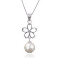 wholesale S925 Sterling Silver Small Niche Design Pearl Pendant Women's Collarbone Necklace Light Luxury Style Shell Pearl Necklace Pendant Factory Wholesale-0-4