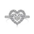 wholesale S925 Sterling Silver Exquisite and High-End Pink Heart Zirconia Design Women's Ring, Versatile and Stylish European Style Band-0-11