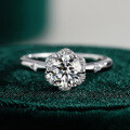 S925 Silver D Color Moissanite Ring, Classic Six-Prong 1 Carat Simulation Wedding Band-0-4