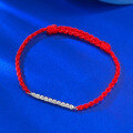 wholesale S925 Sterling Silver Adjustable Single-Row Red Rope Lucky Bracelet for Couples and Best Friends, Mu Jing Jewelry New Design-0-5