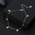 wholesale S925 Sterling Silver Cloud-Pull Jewelry Star Pendant Adjustable Anklet, Cross-Border Fashion and Versatile Wholesale-0-4