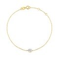 wholesale 18K Gold Minimalist Korean-Japanese Style Oval Lab-Grown Diamond Bracelet for Women, 03 Carats, Export-0-0