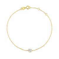 wholesale 18K Gold Minimalist Korean-Japanese Style Oval Lab-Grown Diamond Bracelet for Women, 03 Carats, Export-18k gold cultured diamond bracelet