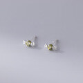 wholesale 925 Sterling Silver Single Diamond Candy Stud Earrings Korean Sweet Ins Style Small Design Sense Ear Jewelry M05379-0-2