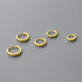 wholesale S925 Sterling Silver Korean Style Exquisitely Simple Geometric Stackable Polished Circular Ear Clasp M06648-0-4