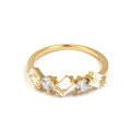 wholesale 14K gold-plated S925 silver geometric natural white crystal sparkling zircon ring Factory supply wholesale-0-2