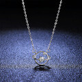 S925 Silver Moissanite Planet Pendant Necklace for Women-0-1