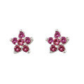wholesale S925 Sterling Silver Plum Blossom Stud Earrings Sweet and Delicate Ins Style Petal Diamond Inlaid Earrings Women Cross-Border Wholesale-0-18