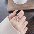wholesale S925 Silver Yun Chao Xuan Fashion Retro Vintage Minimalist Irregular Niche Creative Design Trendy Open Ring-0-3