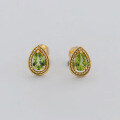 wholesale S925 silver plated with 14K gold peridot/amethyst/garnet earrings, by Dunli Jewelry-0-4