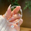 wholesale Fine Silver 999 Broken Silver Bracelet for Women, Small Niche Design DIY Silver Bangle, New Chinese Style Silver Chain, Gift-0-0
