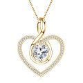 S925 Sterling Silver D-Color Moissanite Rotating Pendant Necklace-0-18