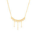 wholesale S925 gold-plated silver new necklace Japanese retrolace topaz jewelry gift for women-0-0