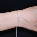 wholesale S925 Sterling Silver Versatile Minimalist Natural Creamy Blue Moonstone Gemstone Bracelet Gift for Women-0-3