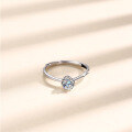 wholesale Sterling Silver D Color Moissanite Ring for Women, Small and Chic Design, High-End Feel, Gift for Girlfriend, Simple and Fashion-0-1