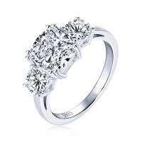 S925 Sterling Silver Geometric Square Wedding Ring for Women, Ins Style Clearance with Free Shipping.-Size L [Clearance Sale with Free Shipping]  US Size 10