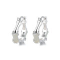 wholesale S925 Sterling Silver Retro Chinese Style Bamboo Joint Earrings with Inlaid Jade, Pastoral and Literary Design-0-4