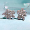 wholesale Sterling silver, Zhuozhifan Jewelry new luxury micro-set petal earrings,ins,。-0-1