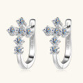 wholesale Silver Plated Gold Amazon Cross Hot Selling Moissanite Earrings for Women U-Shaped Personality Hip Hop Ear Clips-0-1