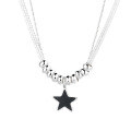 wholesale S925 Silver Fashion Korean Japanese Internet Celebrity Ins Style Black Star Double-Layer Creative Design Snake Chain-0-4