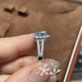925 Silver 5*8mm Teardrop Lab-Grown Spinel Ring for Women-0-0