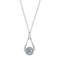 925 Sterling Silver Waterdrop Necklace Minimalist Pendant Collarbone Chain-0-3