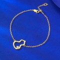 wholesale S925 silver gold-plated gourd bracelet, simple and elegant, versatile and stylish for live streaming-0-0