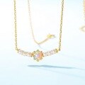 wholesale S925 sterling silver jewelry manufacturer wholesale for trendy and versatile Japanese and Korean retro-style synthetic opal necklaces-0-4