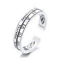 wholesale S925 Sterling Silver Vintage Harajuku Style Roman Numbers Thai Silver Ring, Punk Style Trendy Fashion Ring-0-6