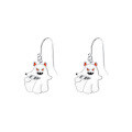 wholesale S925 Sterling Silver Halloween Cartoon Ghost Earrings, Cute and Unique Niche-0-6