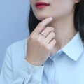 925 Silver Moissanite Bull Head Ring Simple Cross-Border Ready Stock Factory Wholesale-0-1